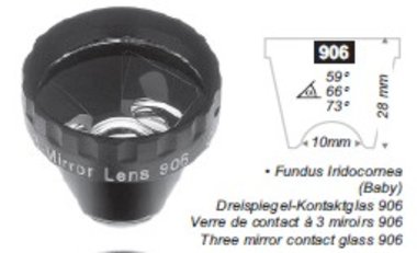 Haag-Streit Goldmann three mirror contact lens 906 for babies, Item No.: 000388