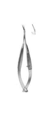 Vannas Micro-Scissors, secondaire cataract, angled, very delicate, 7 mm 8 cm, Item No.: 000711