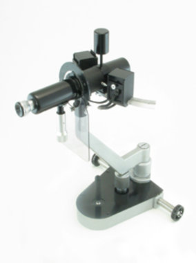 Ophthalmometer Haag-Streit Javal-Schiötz on Haag-Streit two hand base, pre-owned, Item No.: 000088