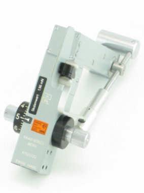 Goldmann Applanations-Tonometer Haag-Streit Modell AT 870, grau, mit Eichung, für Spaltlampen anderer Hersteller, wie NEU!, Artikelnummer: 002254