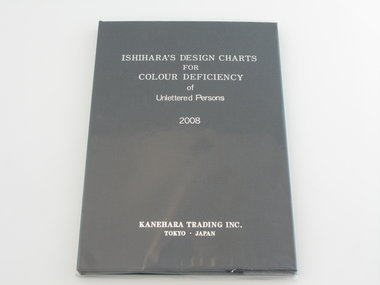 Ishihara Colour vision tests for illiterates by Kanehara, 10 plates, Item No.: 017027