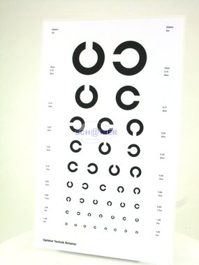 Visual Acuity Charts For Distance, Landolt rings, Schairer exclusive, NEW!, Item No.: 16092011-1