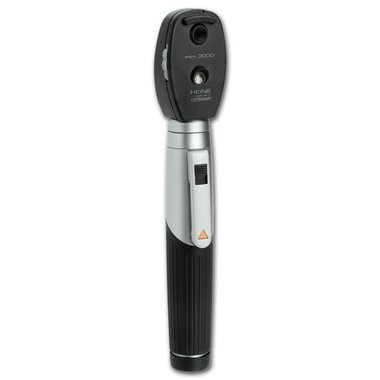 HEINE mini 3000® Compact Pocket Ophthalmoscope, 2,5 Volt, with mini 3000 battery Handle, with batteries, Item No.: 13062013k01