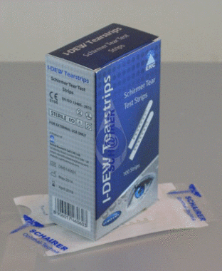 I-DEW Schirmer Tränenflüssigkeit-Teststreifen, 100 sterile Teststreifen, Artikelnummer: 10072014