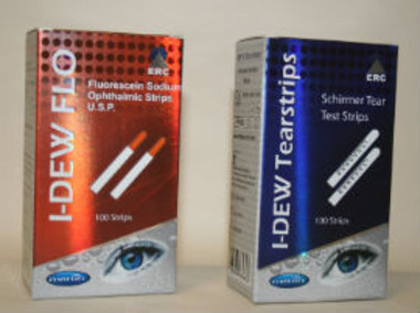 Testpack: 1x I-DEW Schirmer Tränenflüssigkeit-Teststreifen & 1 x I-DEW Fluorescein-Teststreifen, Artikelnummer: 11082014