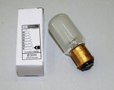 Spare bulb 240V/15W for Rodenstock vision testers R3-R22, Item No.: 123r10